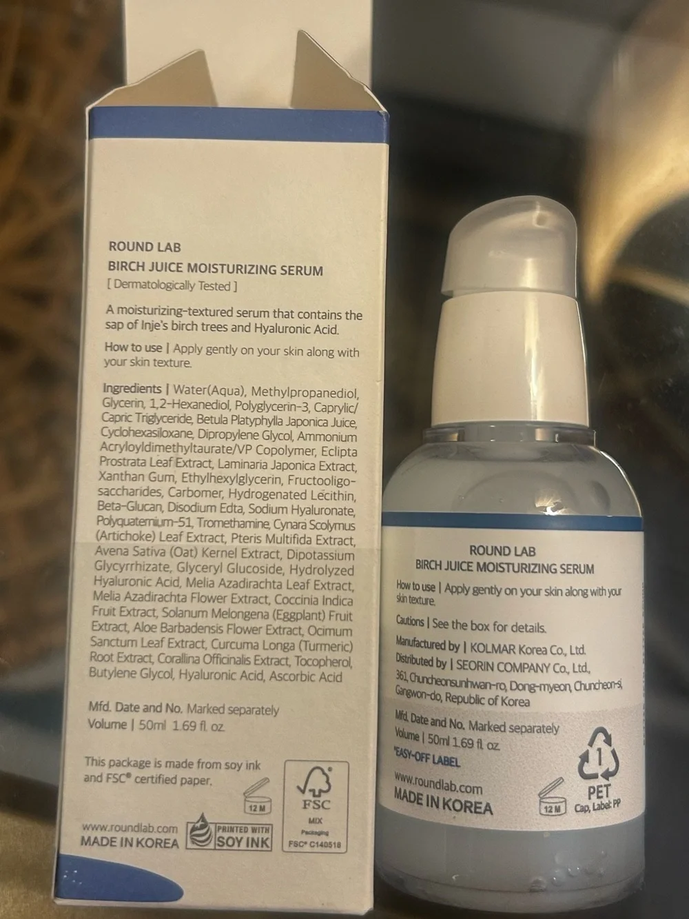 Round Lab Birch Juice Moisturizing Serum 50ml NEW K Beauty